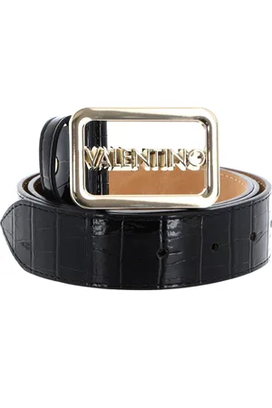 VALENTINO Riem Around Plaque Buckle Belt W85 Zwart