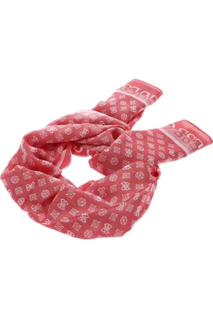 Guess Sjaal Jacquard Scarf 80X180 Koraalrood