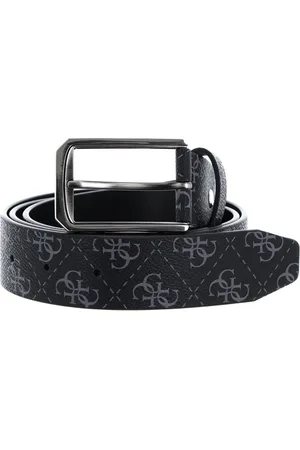 Guess Leren Riem Vezzola Adjustable And Reventible Belt W105 Zwart