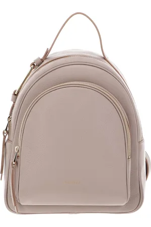 Coccinelle Leren Vrije tijd rugzak Rugzak Malory Backpack Grained Leather Beige