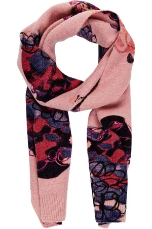 Desigual Sjaal Flower Long Scarf Oud roze