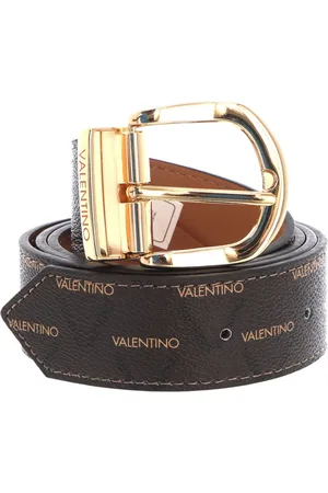 VALENTINO Riem Liuto Logo Belt W90 Donkerbruin