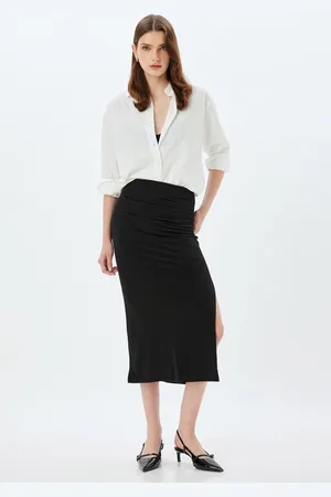 Koton Midi-lengte Spleet gedetailleerd Rok