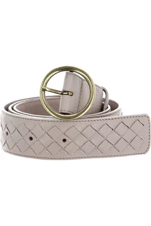 Abro+ Leren Riem Leather Dalia Weaving Belt W90 Beige