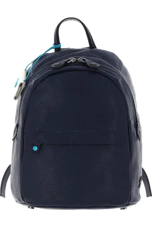 Gabs Leren Rugzak Anita TG Ruga Stitching Black Backpack Donkerblauw
