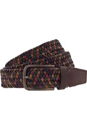 Vanzetti Leren Riem Braided Leather Belt W90 Veelkleurig