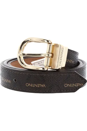 VALENTINO Riem Liuto Logo Belt W75 Donkerbruin
