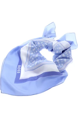 HUGO BOSS Sjaal Lain Scarf 90X90 Lichtblauw