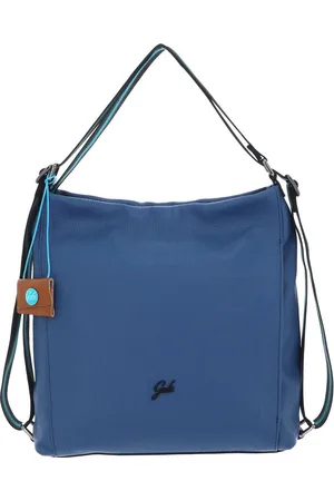 Gabs Leren Schoudertas Rugzak Aissa TG Bull Black Shoulder Bag Blauw