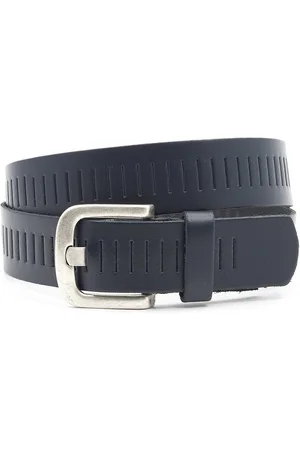 A-zone Broekriem met gleufjes - heren en dames riem - 4 cm breed - - Echt Leer - Taille: 95cm - Totale lengte riem: 110cm