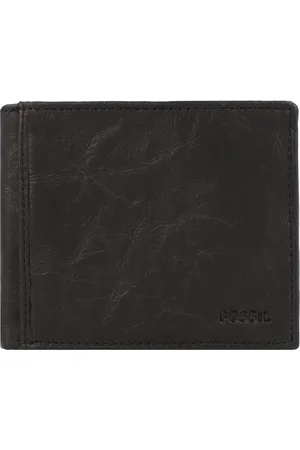 Fossil Leren Kaarthoes Ingram Bifold With Flip ID Zwart