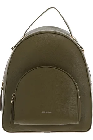 Coccinelle Leren Vrije tijd rugzak Rugzak Lea Backpack Kaki