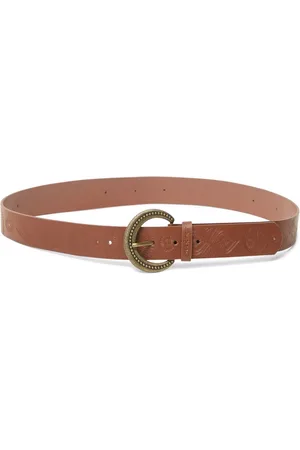 Desigual Leren Riem Belt Quimera Embro Mix Belt W95 Bruine
