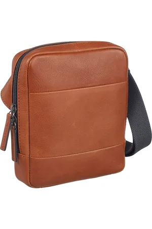 Leonhard Heyden Leren Schoudertas Hamburg Crossbody Bag Lichtbruin