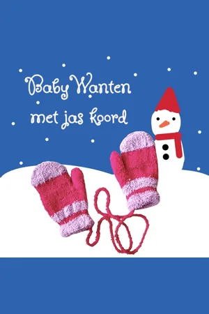 Huiscollectie Little Boss - Gebreide herfst / winter wanten / handschoenen met jas-koord - baby / peuter 1-3 yrs - cat.1-2 - / hyacinth roze - kleine kinderen - unisex - casual
