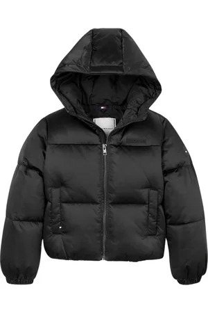 Tommy Hilfiger Kids New York Satijnen Puffer Jas - - Girls - 8 jaar