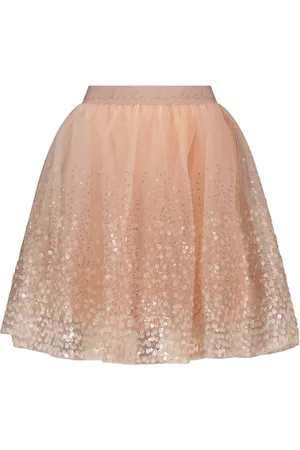 Le Chic Meisjes rok pailletten - Teddy - quartz