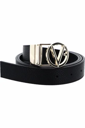 VALENTINO Riem Roof Plaque Buckle Belt W85 Zwart