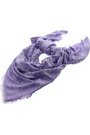 Guess Sjaal Eliette Logo Kefiah Scarf 135X135 Paars