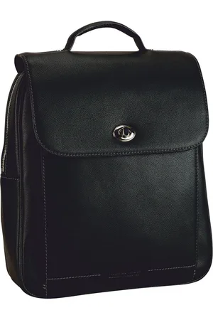 Leonhard Heyden Leren Rugzak Nizza City Backpack Zwart
