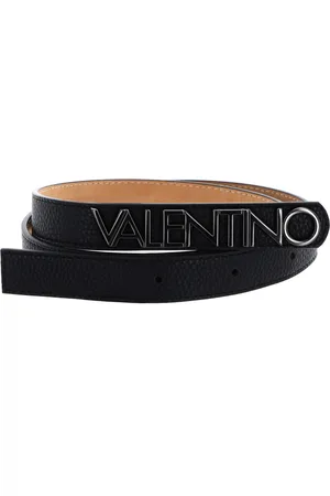 VALENTINO Riem Bolt Plaque Buckle Belt W70 Zwart