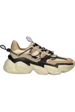 Steve Madden Spectator dames sneaker - Beige zwart