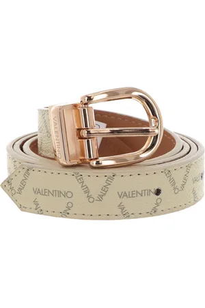VALENTINO Riem Liuto Logo Belt W120 Crème