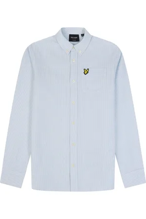 Lyle & Scott Blouse Oxford gestreept - Licht blauw /