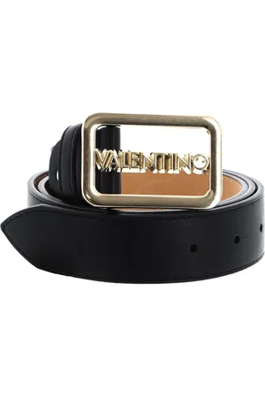 VALENTINO Riem Around Plaque Buckle Belt W105 Zwart