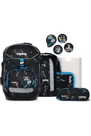 Ergobag Schooltas Drei ??? Kids Pack-Set 6-delig Zwart