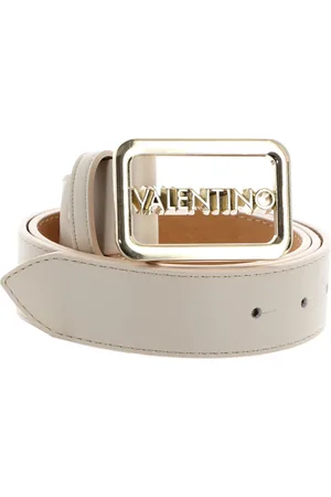 VALENTINO Riem Around Plaque Buckle Belt W85 Crème