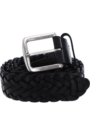 Marc O’ Polo Leren Riem 35mm Braided Leather Belt W105 Zwart