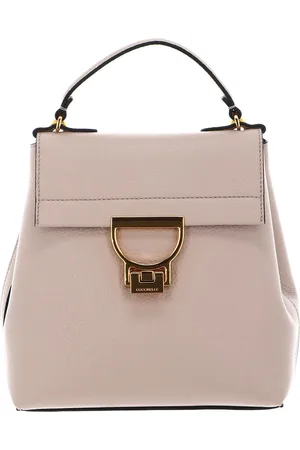 Coccinelle Leren Vrije tijd rugzak Arlettis Backpack Grained Leather Beige