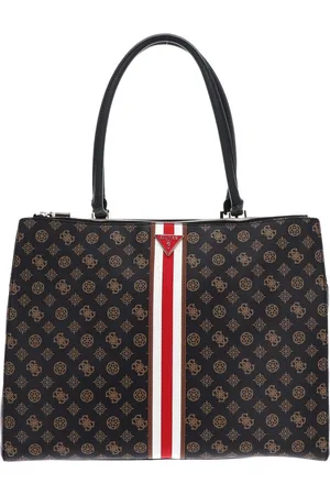 Guess Reistas met laptopvak Van Sant Travel Carryall Weekender Donkerbruin