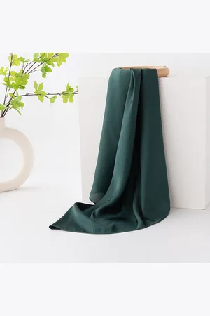 Merkloos Satijn Effen Effen Kleuren Vierkante Effen Hoofd Hals Sjaal Wrap 70 X 70 cm Sjaals Bandana