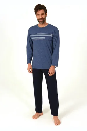 Normann Norman Heren pyjama katoen - Simple - Betaalbare mannen pyjama lange mouwen - 58
