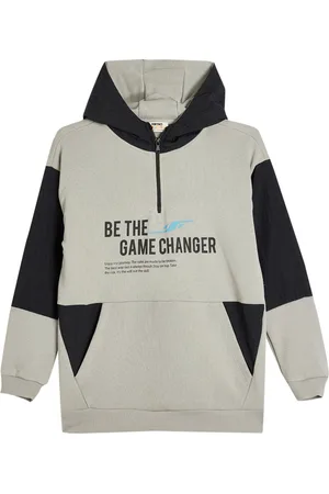 Koton Halve ritssluiting met capuchon Met gebruik van twee verschillende stoffen Sweatshirt