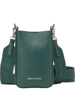 Marc O’ Polo Leren Telefoontasje Cellphone Bag Groen