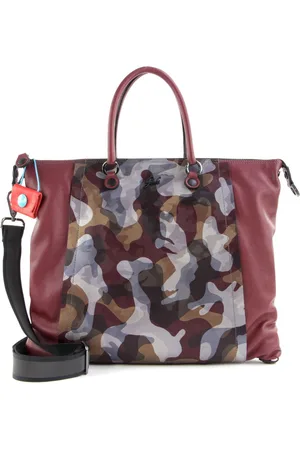 Gabs Leren Schoudertas Handtas Bellona Flat Bag Rood Veelkleurig