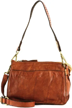 Campomaggi Leren Schoudertas Circle Crossbody Bag Lichtbruin