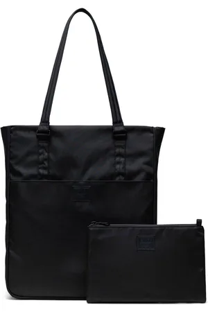 Herschel Schoudertas Laptoptas met laptopvak Recycled Flight Satin Tote Zwart