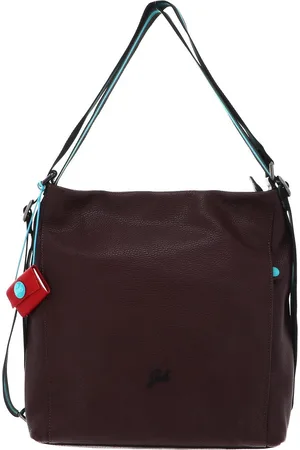 Gabs Leren Schoudertas Rugzak Aissa TG Bull Black Shoulder Bag Bruine