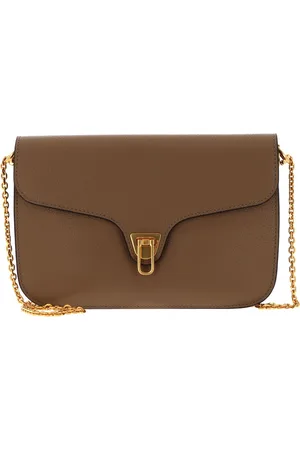 Coccinelle Leren Schoudertas Beat Soft Crossbody Bruine