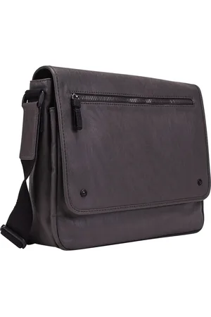 Leonhard Heyden Schoudertas Laptoptas met laptopvak Cult Messenger Bag Horizontal Grijs