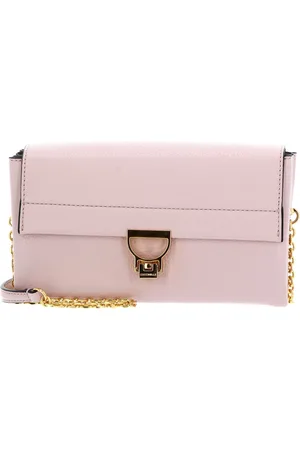 Coccinelle Leren Schoudertas Arlettis Crossbody Bag Roze