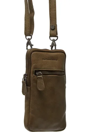 Chesterfield Leren Telefoontasje Olijfgroen Salta