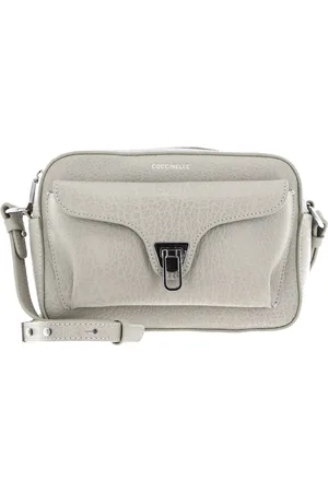 Coccinelle Leren Schoudertas Avondtas Beat Elephant Crossover Bag Beige