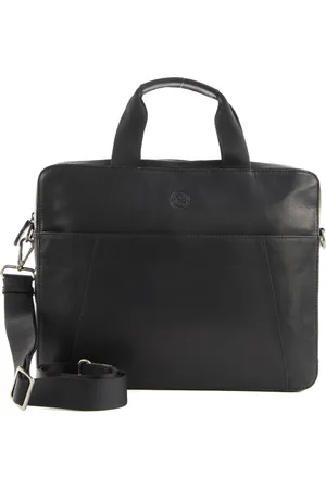 Saddler Business tas Schoudertas met laptopvak Sortland Computer Bag Zwart