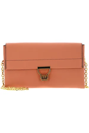 Coccinelle Leren Schoudertas Arlettis Crossbody Bag Beige