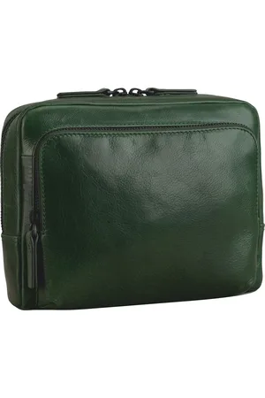 Leonhard Heyden Leren Schoudertas Porto Crossbody Bag Donkergroen